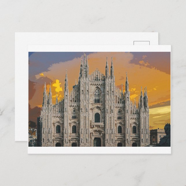 Duomo di Milano Church Milan Italy Postcard (Front/Back)