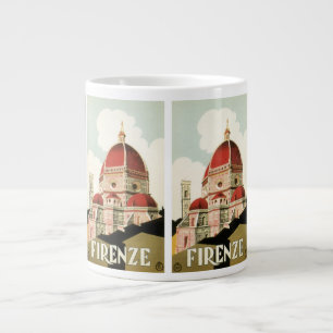 Duomo in Firenze Florence Italy Vintage Travel Art Large Coffee Mug
