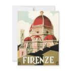 Duomo in Firenze Florence Italy Vintage Travel Art