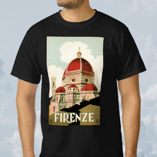 Duomo in Firenze Florence Italy Vintage Travel Art T-Shirt