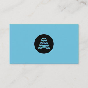 Duotone modern minimalist monogram business card