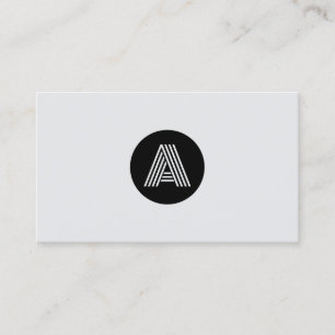 Duotone modern minimalist monogram business card