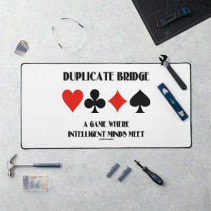 Duplicate Bridge A Game Where Intelligent Minds Desk Mat