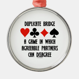 Duplicate Bridge A Game Which Agreeable Partners Metal Tree Decoration