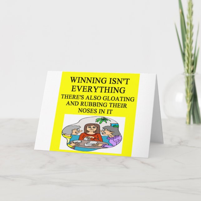 duplicate bridge and game players joke card (Front)