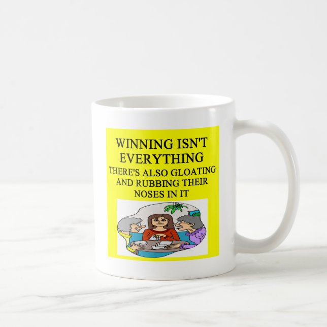 duplicate bridge and game players joke coffee mug (Right)