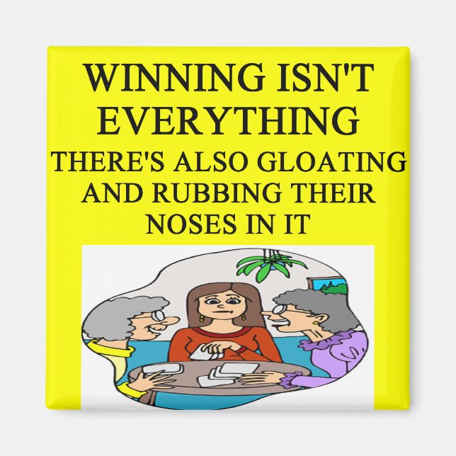 duplicate bridge and game players joke magnet (Front)