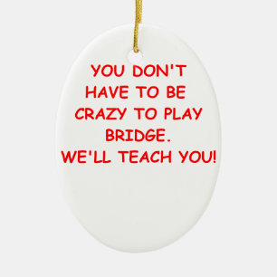 duplicate bridge ceramic tree decoration
