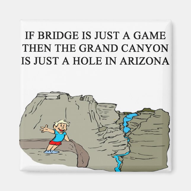 duplicate bridge game player magnet (Front)