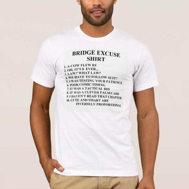 duplicate bridge game player T-Shirt (Front)
