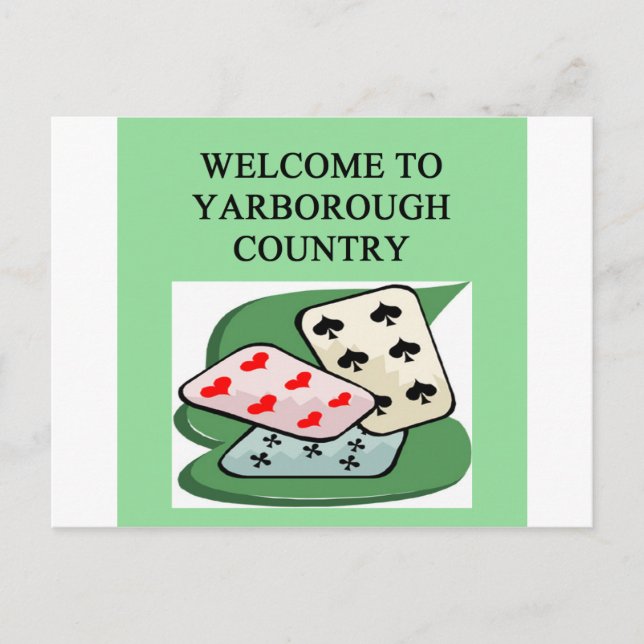 duplicate bridge game player yarborough postcard (Front)