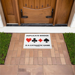 Duplicate Bridge Is A Cathartic Game Card Suits Doormat