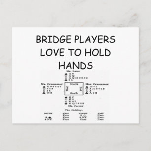 DUPLICATE BRIDGE JOKE POSTCARD