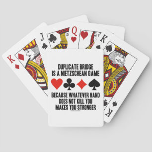 Duplicate Bridge Nietzschean Game Whatever Hand Playing Cards