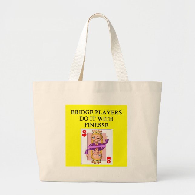 duplicate bridge player large tote bag (Front)