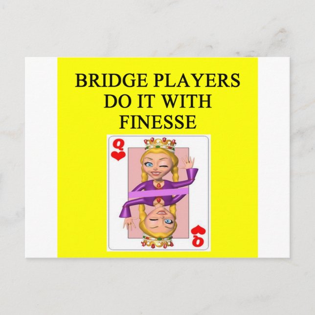 duplicate bridge player postcard (Front)