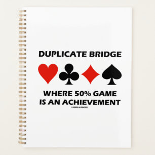 Duplicate Bridge Where 50% Game Is An Achievement Planner