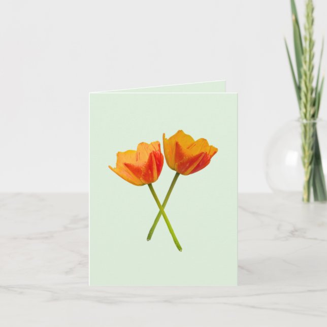 Duplicated Tulip  Thank You Card (Front)