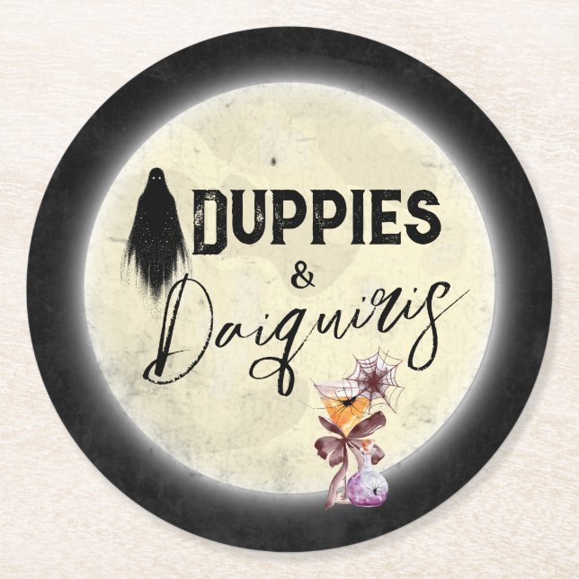Duppies and Daiquiris Halloween Paper Coaster (Front)