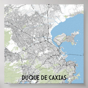Duque de Caxias Brazil map Poster