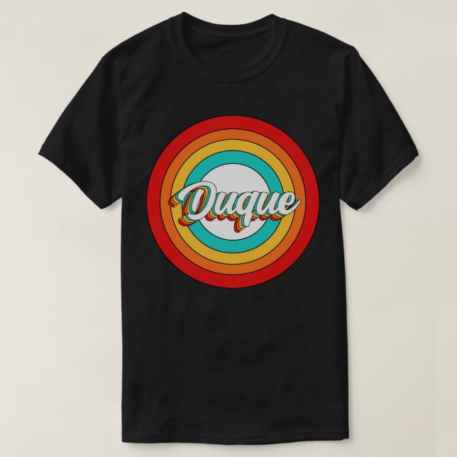 Duque Name Shirt Vintage Duque Circle (Design Front)