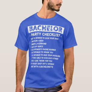 Dura Jonah Bachelor Party Checklist Getting Marrie T-Shirt