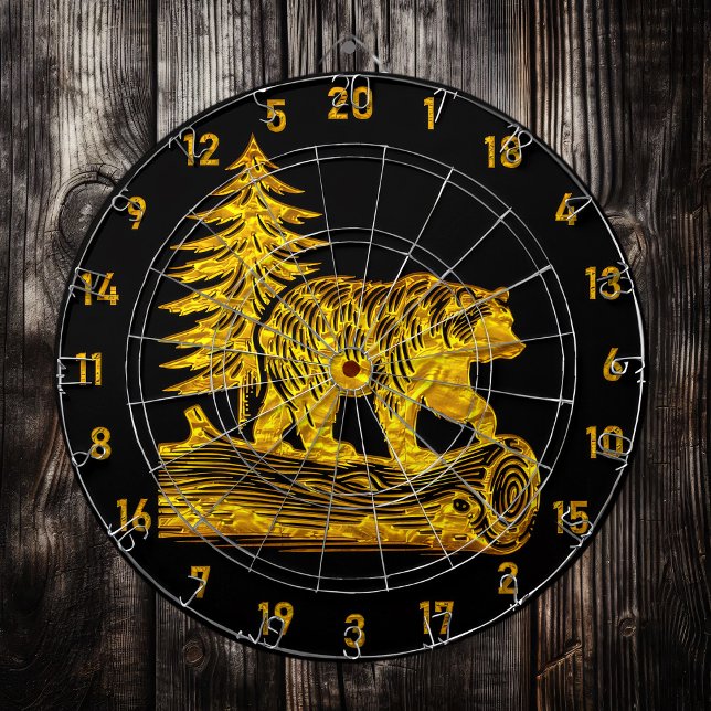 Durable Bear Dart Board with Gold Accents (Creator Uploaded)