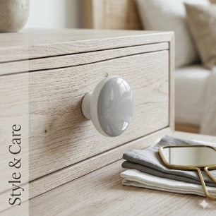 Durable Brushed Nickel Ceramic Knob for Home Decor