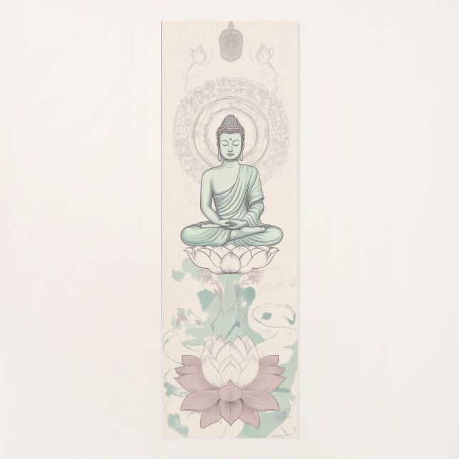 Durable Buddha Yoga Mat for Comfortable Flow (Front)