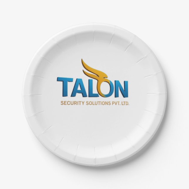 durable paper stock and decorated with your custom paper plate (Front)