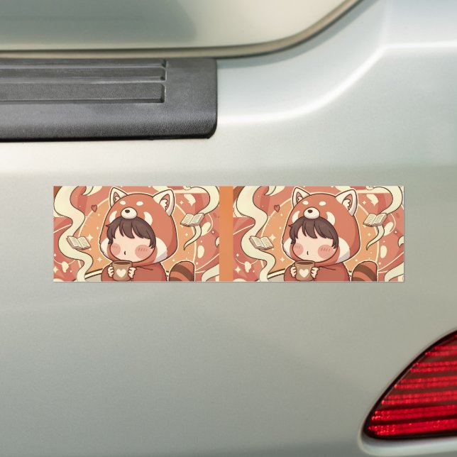  Durable Red Panda On Board Car Sticker (On Car)