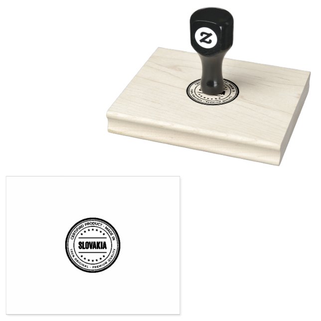 Durable SLOVAKIA Text Certified Made in Precise  Rubber Stamp (Stamped)