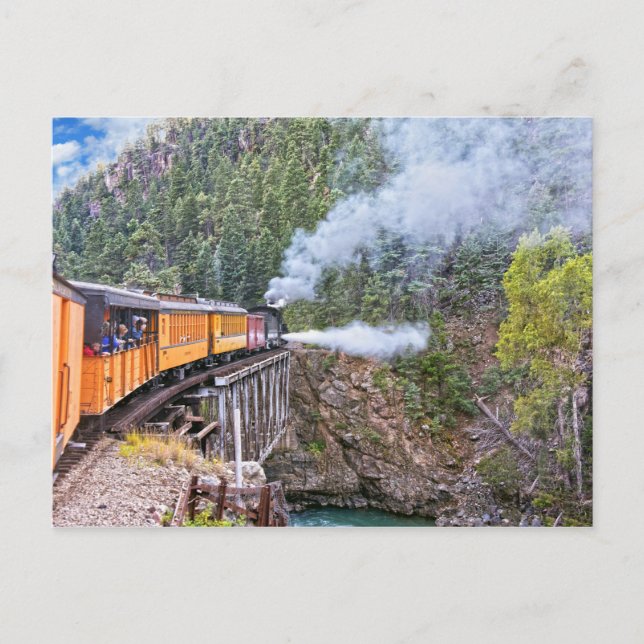 Durango And Silverton Railroad Locomotive Blowdown Postcard (Front)
