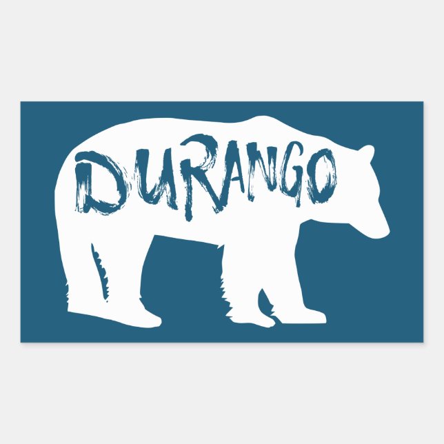Durango Bear Rectangular Sticker (Front)