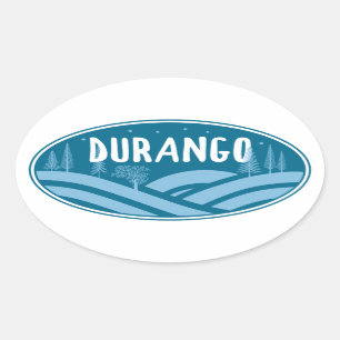 Durango Colorado Outdoors Oval Sticker