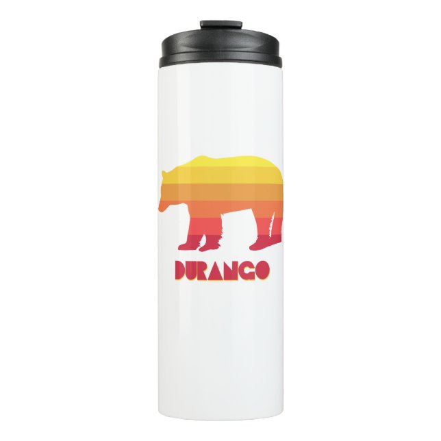 Durango Colorado Rainbow Bear Thermal Tumbler (Front)