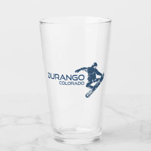 Durango Colorado Snowboarder Glass