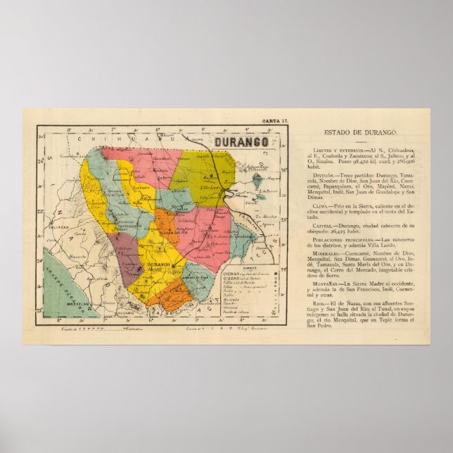 Durango, Mexico Poster (Front)