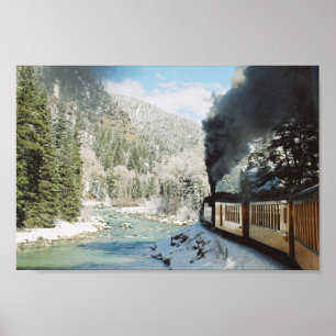 Durango Silverton Railroad in the winter Poster