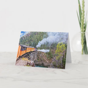 Durango & Silverton Railroad Locomotive on Bridge Card