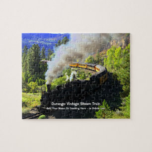 Durango Vintage Steam Train -  Add Name            Jigsaw Puzzle
