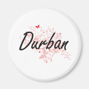 Durban South Africa City Artistic design with butt Magnet