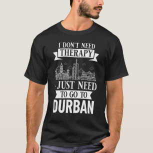 Durban South Africa City Skyline Map Travel T-Shirt