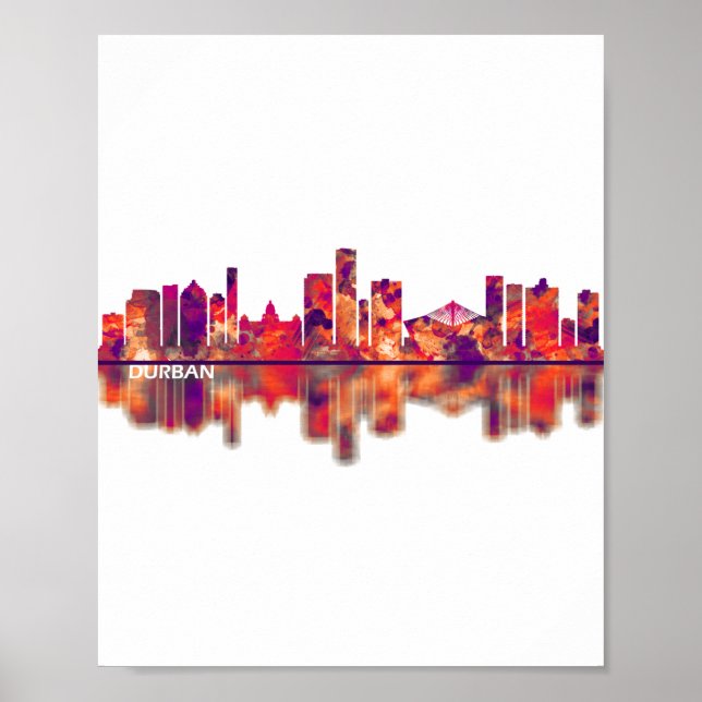 Durban South Africa Skyline Poster (Front)