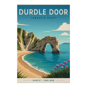 Durdle Door Jurassic Coast Poster   Dorset England