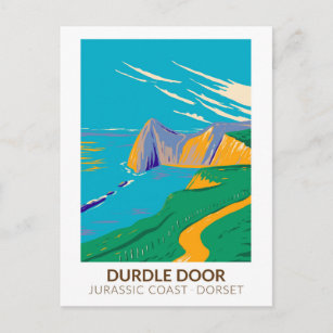 Durdle Door On Man of War Bay In Dorset England Postcard