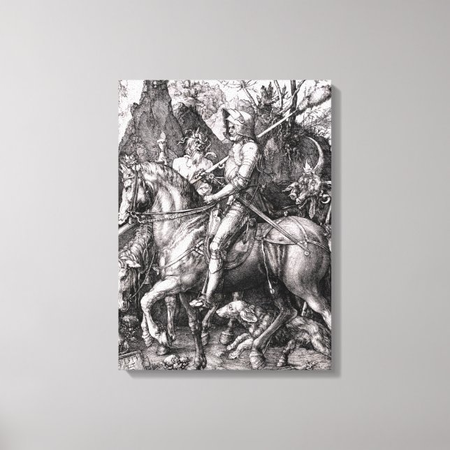 Durer Knight Death and the Devil Canvas Print (Front)