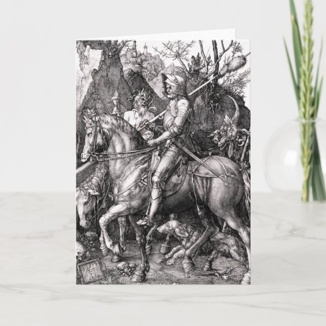 Durer Knight Death and the Devil Greeting Card (Front)