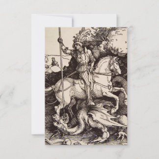 Dürer Saint George and the Dragon Holy Card