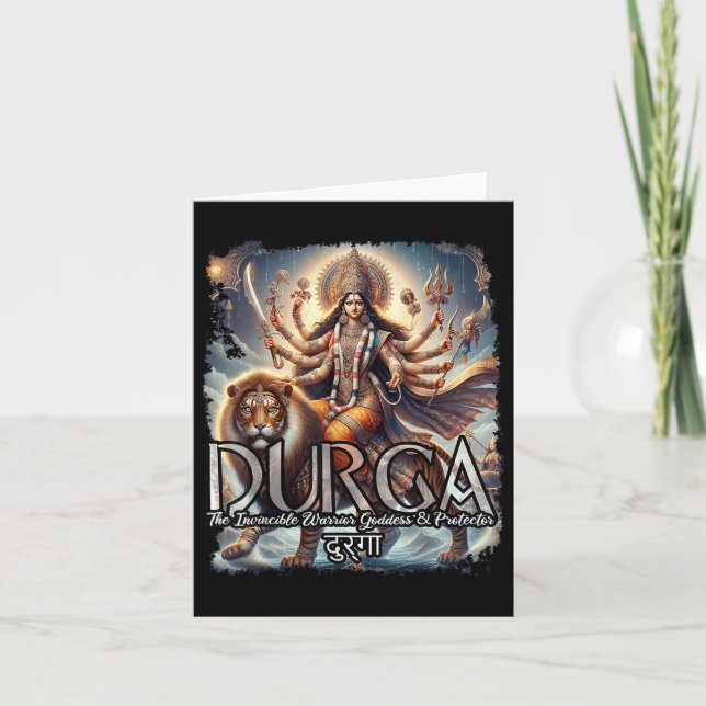 Durga Goddess War Hindu Mythology Devi Shakti  Card (Front)